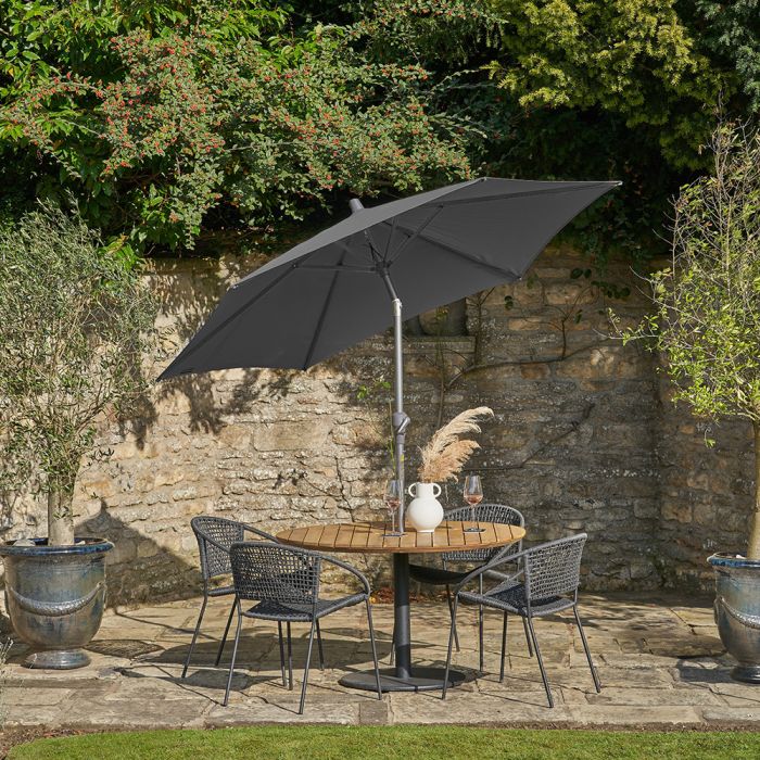 Platinum Riva 250cm Round Anthracite Parasol