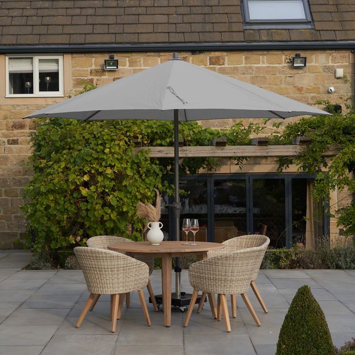 Platinum Riva 350cm Round Lunar Grey Parasol
