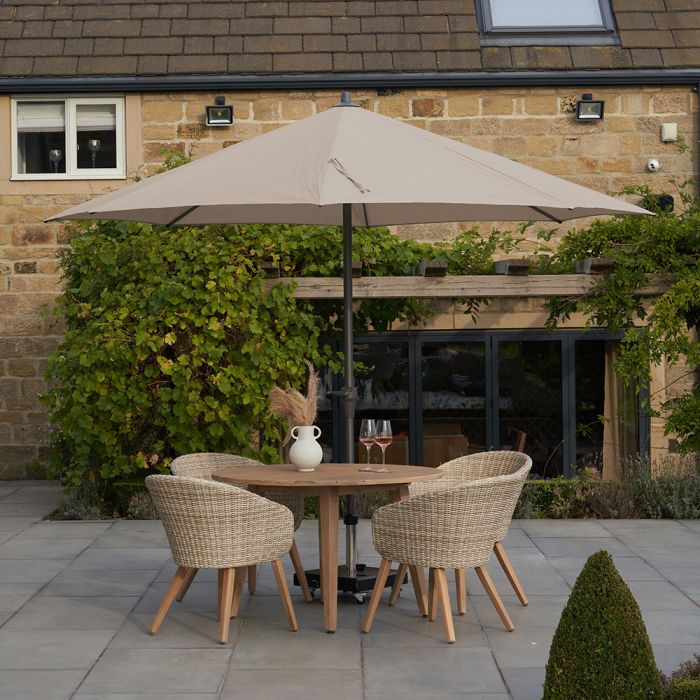 Platinum Riva 350cm Round Taupe Parasol