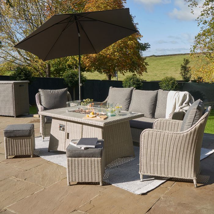 Platinum Riva Premium 300cm Round Faded Black Parasol