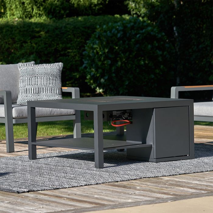 Cosiflow 100 Square Gas Fire Pit Table - Anthracite