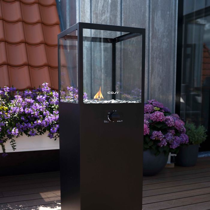 Cosipillar Dome Black High Gas Fire Pit