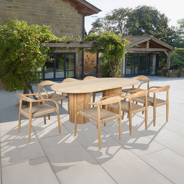 Javi Teak 6 Seat Dining Set