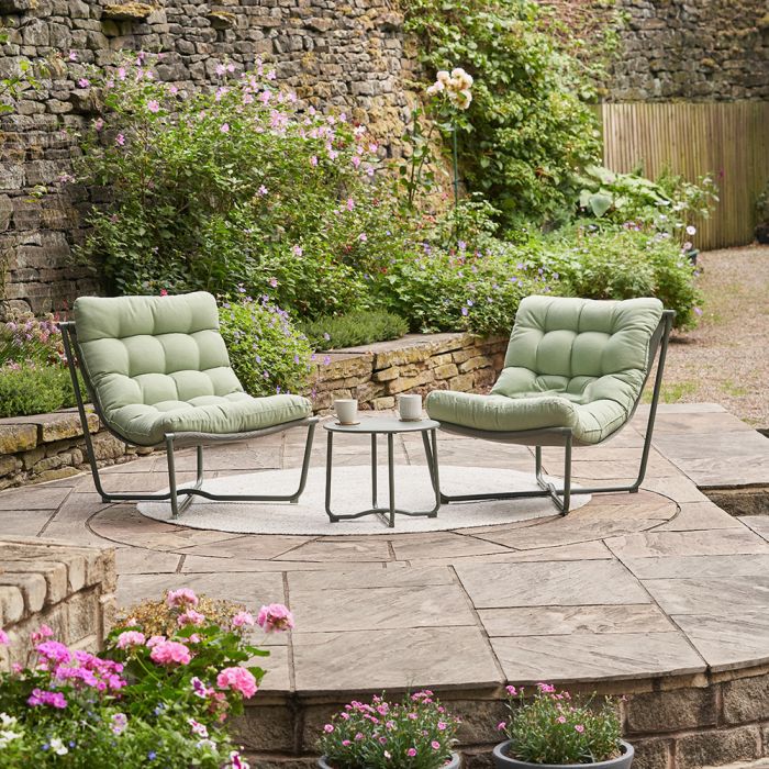 Clermont 2 Seat Lounging Set Moss Green