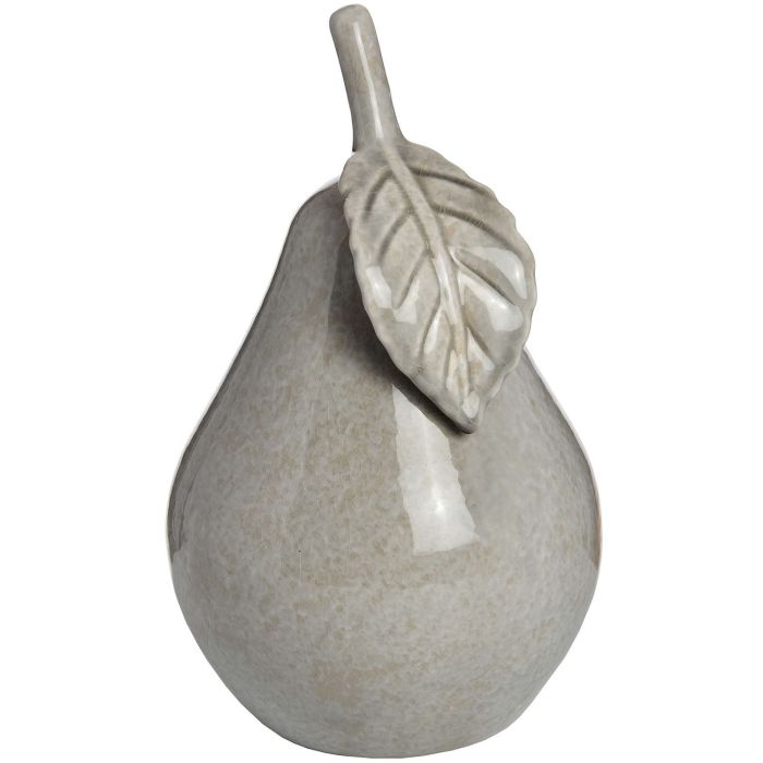 Antique Grey Large Ceramic Pear