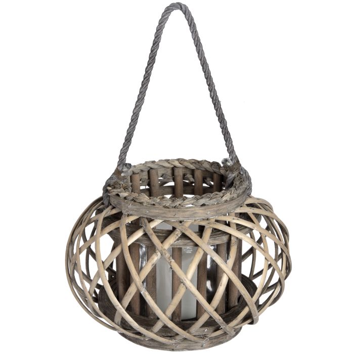 Large Wicker Basket Lantern