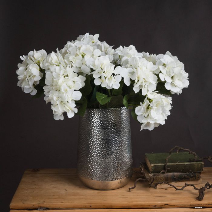 3 Stems of White Hydrangea Bouquet