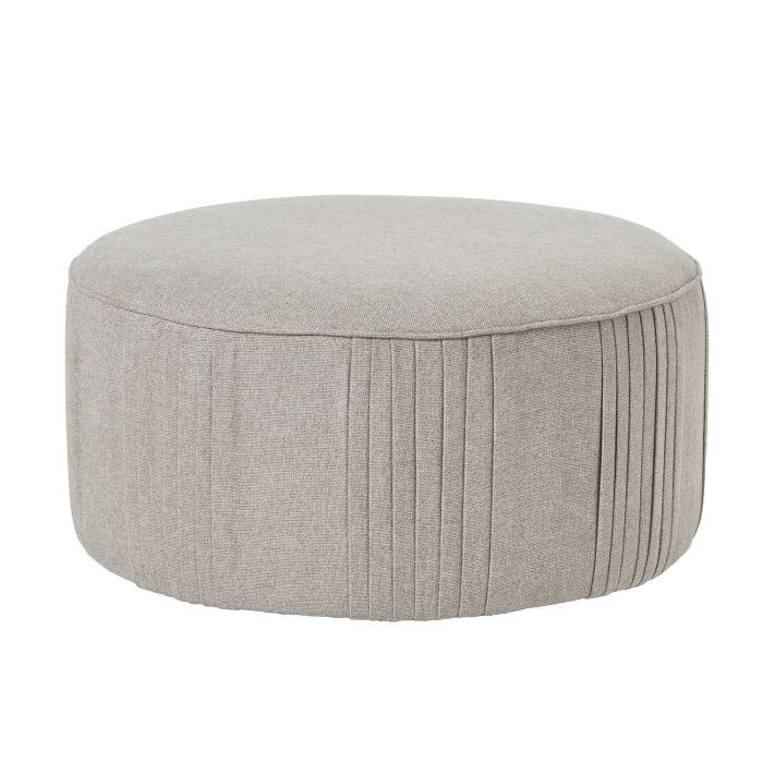 Lily Swivel Ottoman In Oatmeal Twill