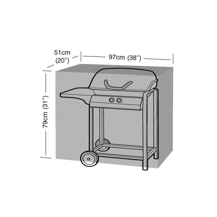 Trolley Type Small BBQ Cover 97x51x79cm 