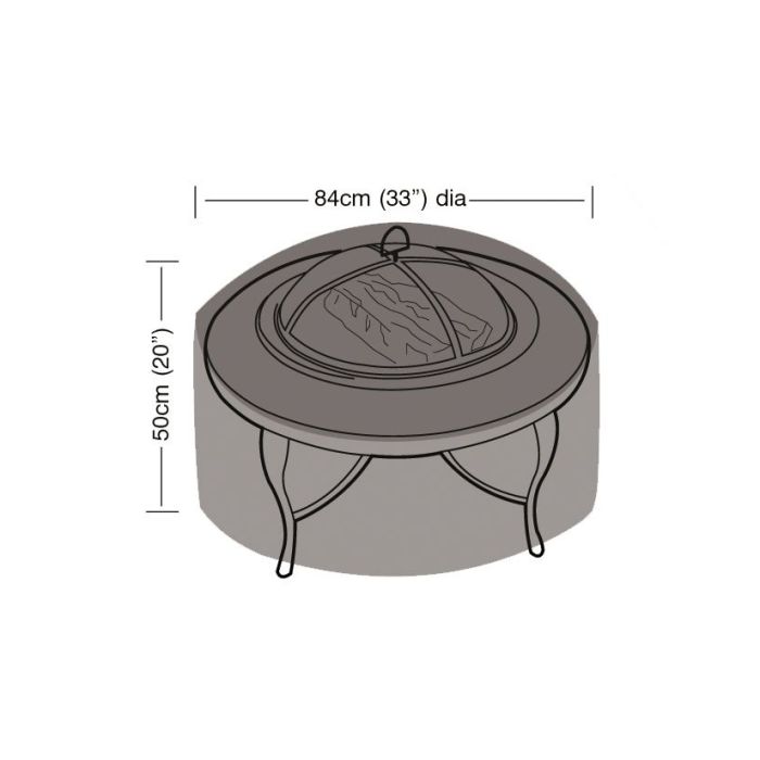 Large Firepit Cover 84x50cm 