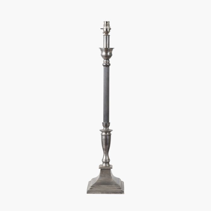 Canterbury Antique Silver Metal Table Lamp Base