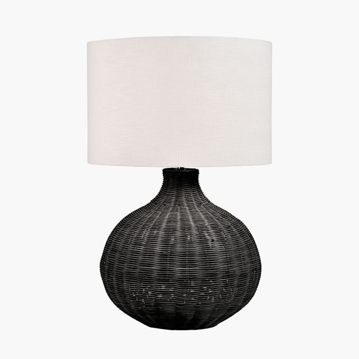 Allona Black Rattan Table Lamp