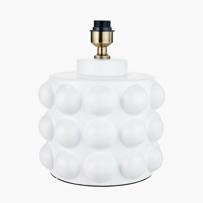 Serenity White Bobbled Ceramic Large Table Lamp Base