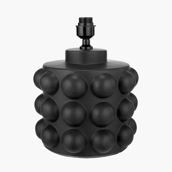 Serenity Black Bobbled Ceramic Large Table Lamp Base