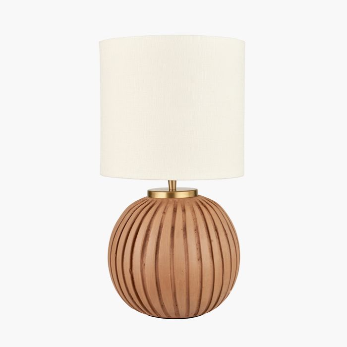 Ezekiel Natural Terracotta Textured Ball Table Lamp