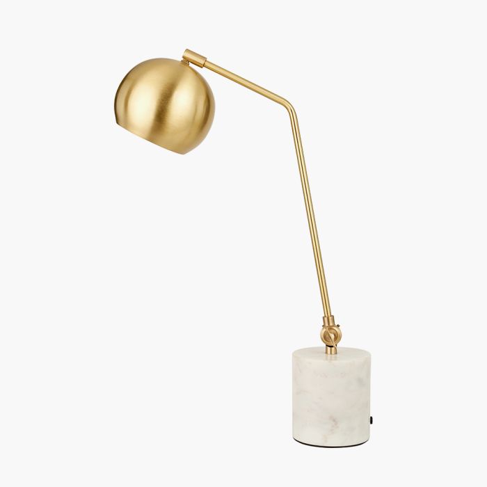 Eloise Gold Metal and Marble Table Lamp