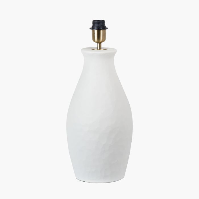 Eirene White Textured Stoneware Table Lamp Base