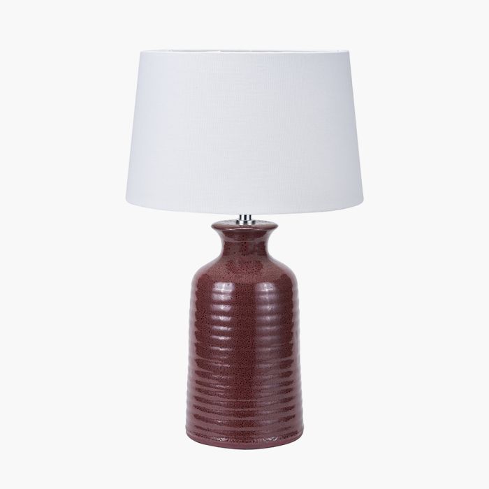 Helka Mulberry Reactive Glaze Table Lamp