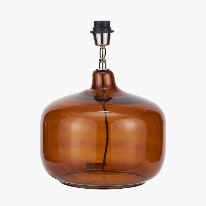 Corby Amber Glass Table Lamp Base