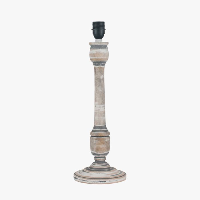 Captiva Grey Wash Mango Wood Table Lamp Base