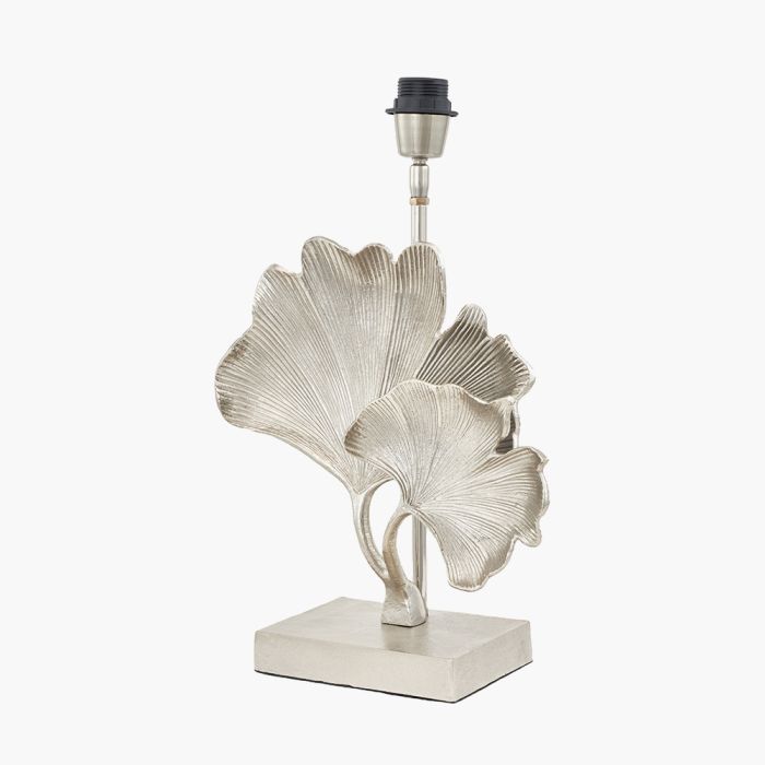 Gingko Shiny Champagne Metal Gingko Leaf Table Lamp Base