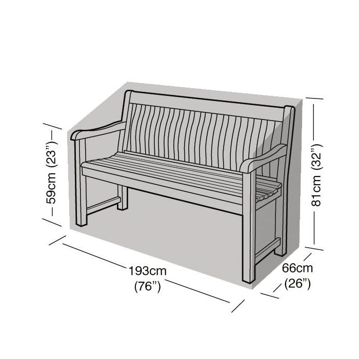 3-4 Seat Bench Weather Cover 193x66x81cm 