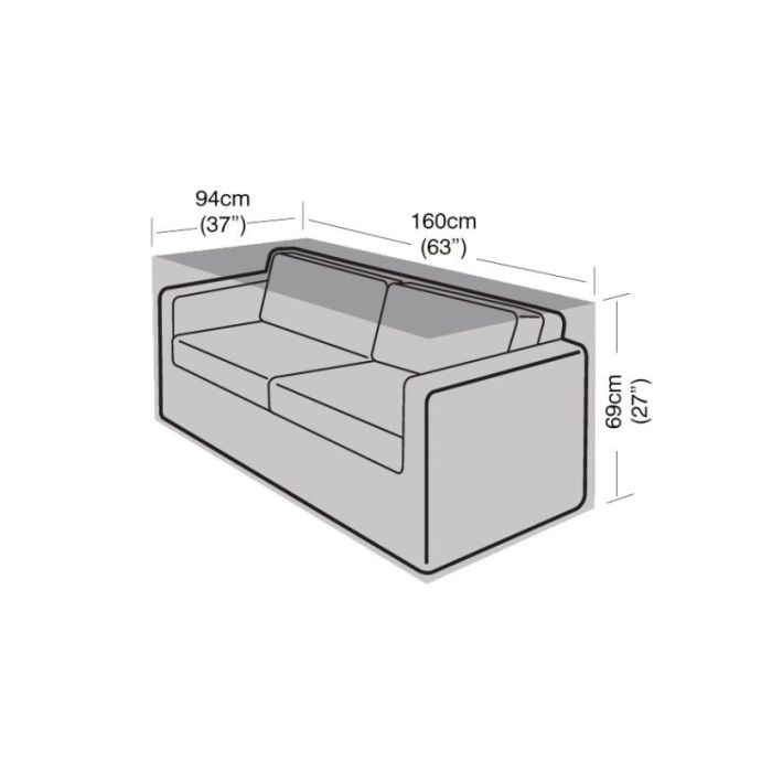  2 Seater Large Sofa Weather Cover 160x94x69cm 