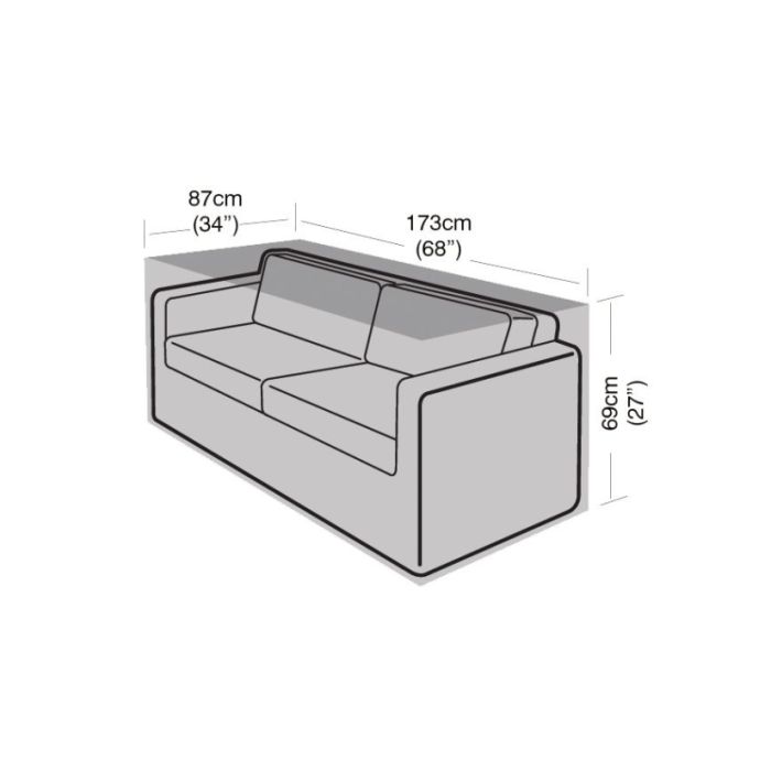  2-3 Seater Small Sofa Weather Cover 173x87x69cm 