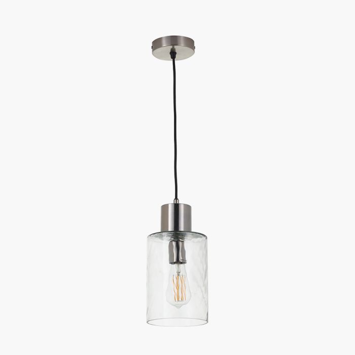 Loxley Ripple Effect Clear Glass Pendant