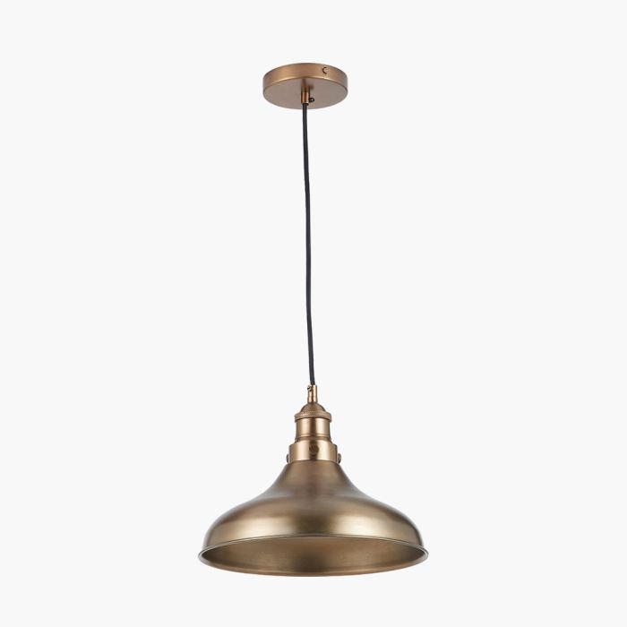 Ellis Antique Brass Cafe Metal Pendant