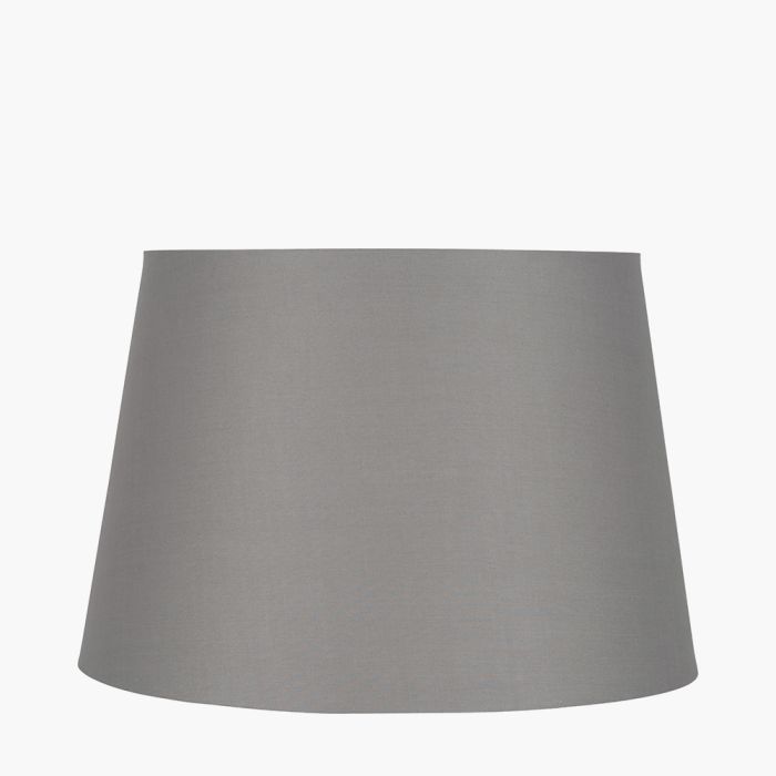 Adelaide 35cm Steel Grey Tapered Cotton Mix Lampshade