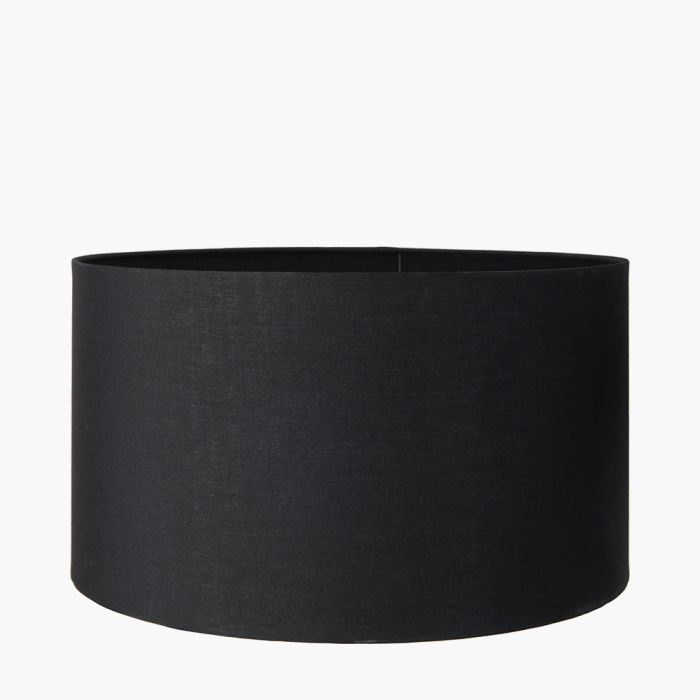 Harry 45cm Black Cotton Mix Cylinder Lampshade