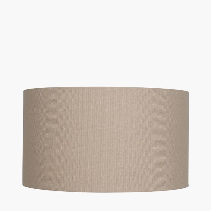 Henry 30cm Taupe Handloom Cylinder Lampshade