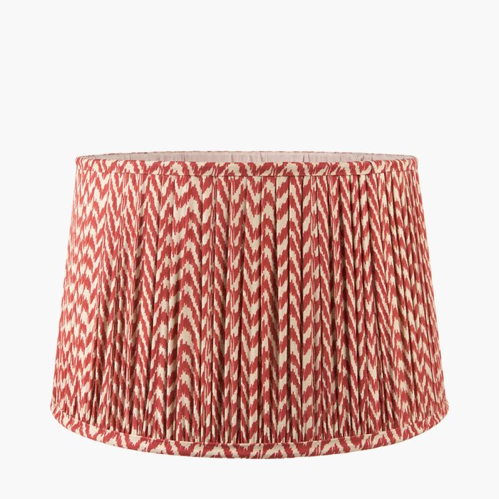 Vienna 35cm Red Chevron Mushroom Pleat Lampshade 