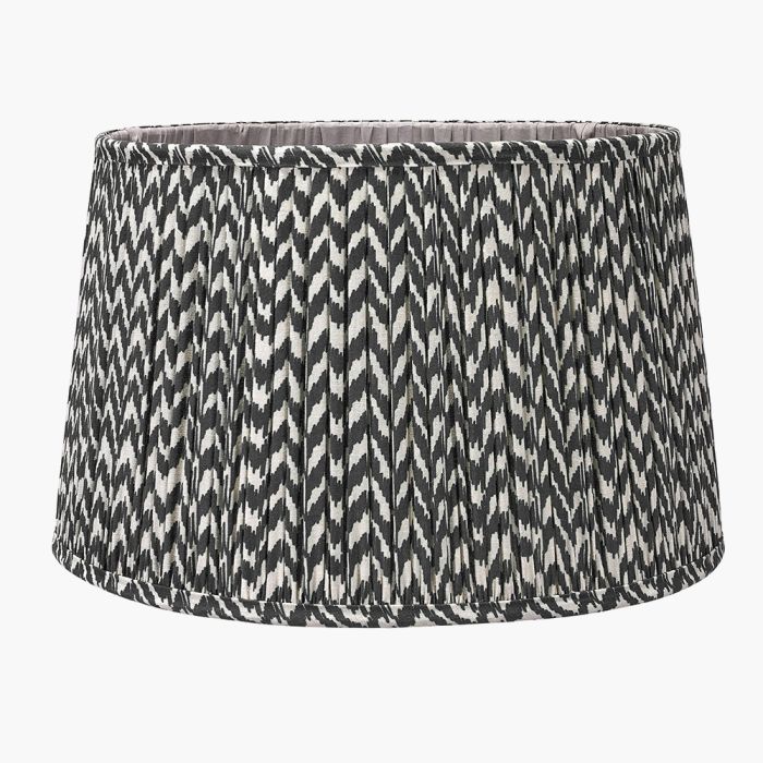 Vienna 30cm Black Chevron Mushroom Pleat Lampshade 