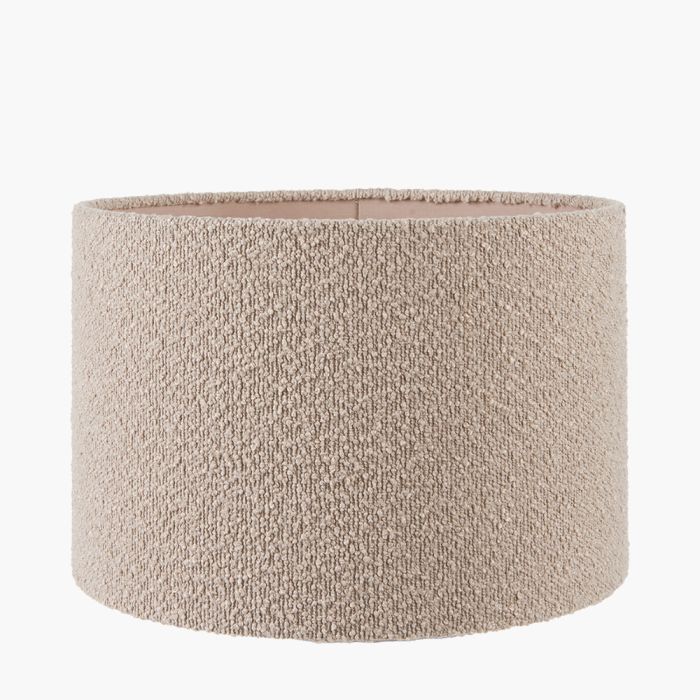 Rouen 50cm Taupe Boucle Cylinder Shade