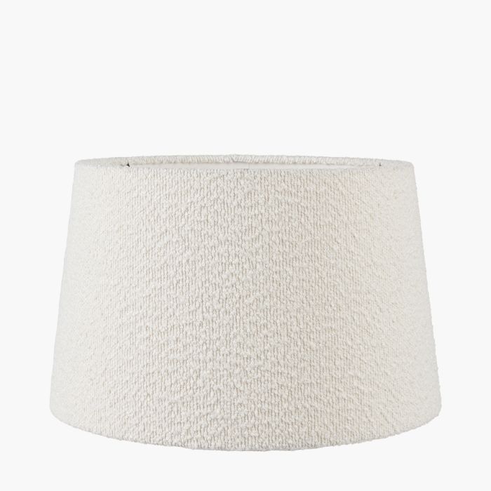 Martigues 30cm White Boucle Tapered Cylinder Lampshade