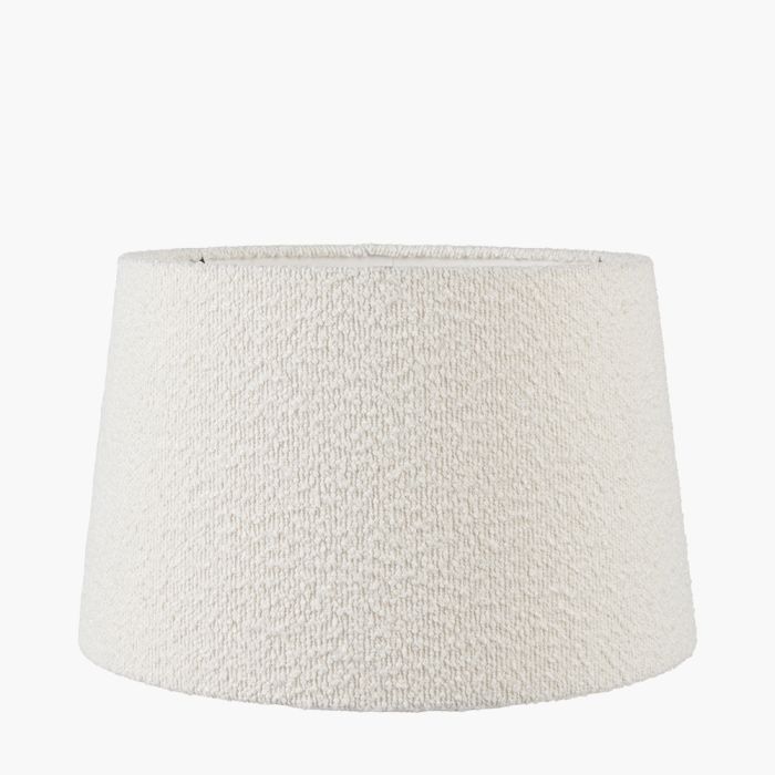 Martigues 30cm White Boucle Tapered Lampshade