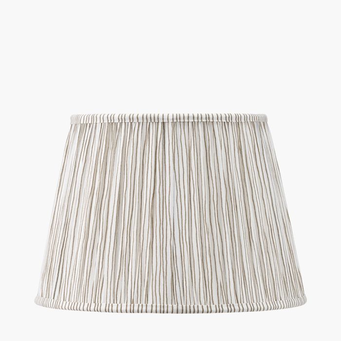 Thiago 40cm Natural Stripe Mushroom Pleat Tapered Lampshade