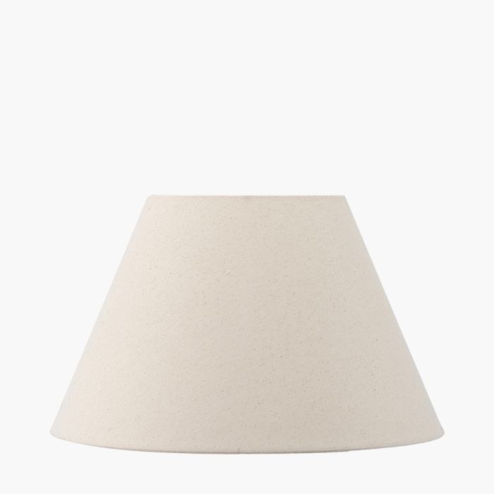 Seychelles 50cm Cream Slubby Cotton Empire Lampshade