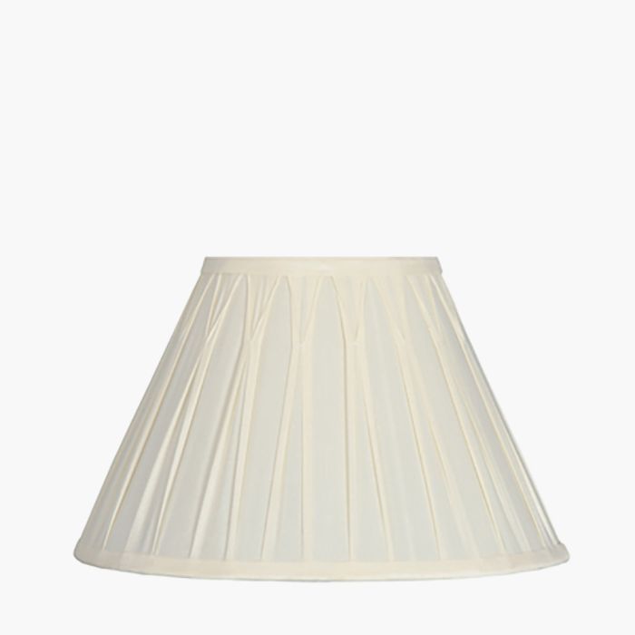 Garbo 50cm Cream Polysilk Pinch Pleat Lampshade