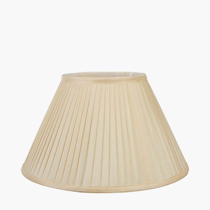 Bacall 45cm Almond Silk Knife Pleat Empire Lampshade