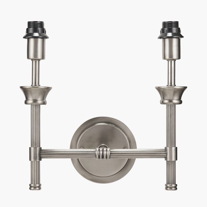 Salvatore Antique Silver Metal Double Wall Light