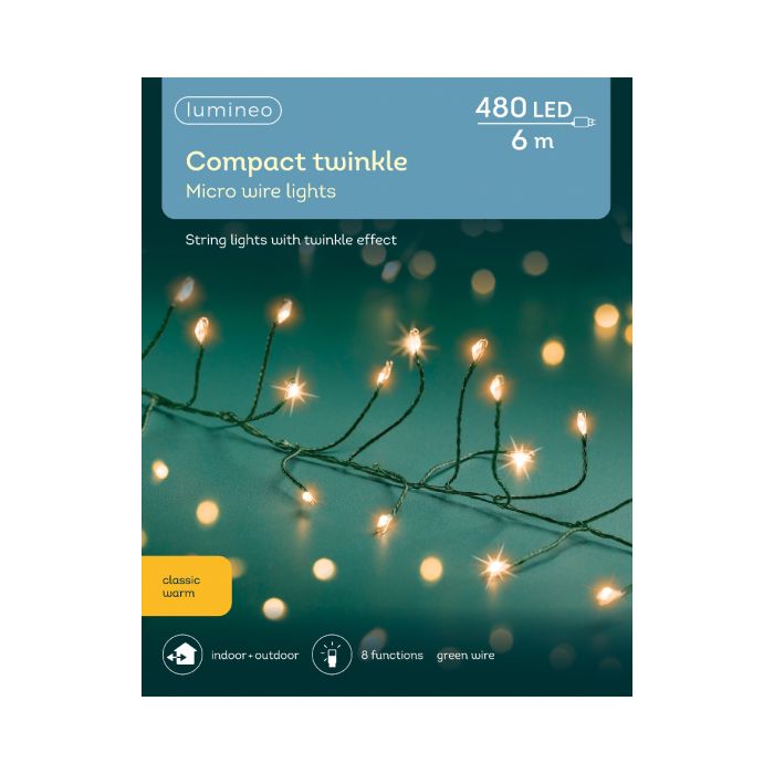 480 Microwire LED Classic Warm Compact Twinkle Lights