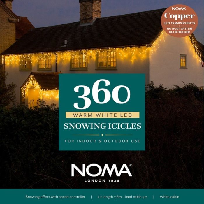 360 Noma Warm White LED Snowing Icicles