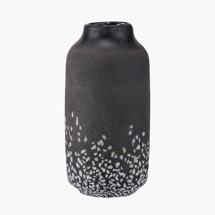 Etna Black and White Glass Vase