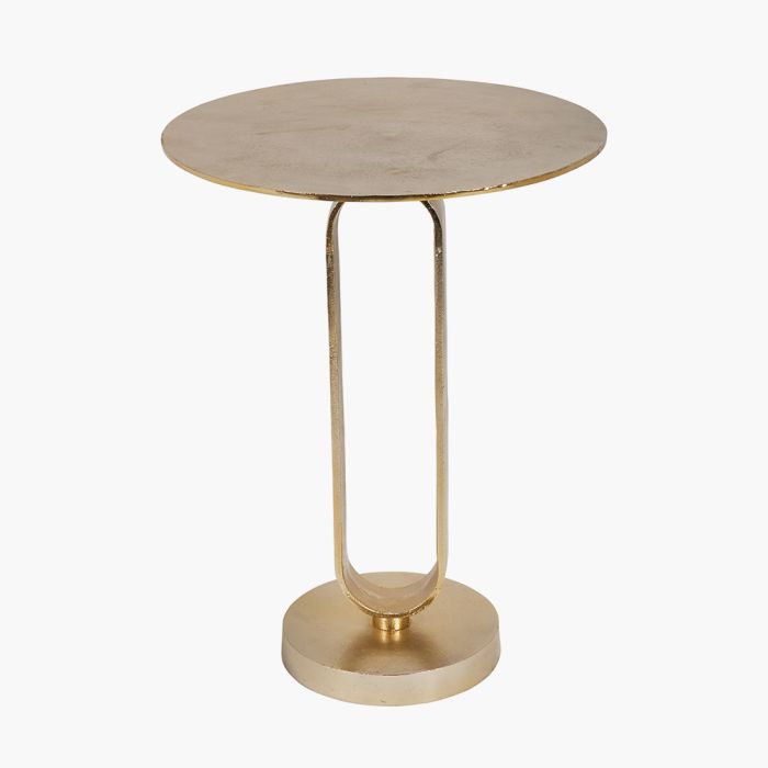 Zaneta Shiny Gold Metal Table