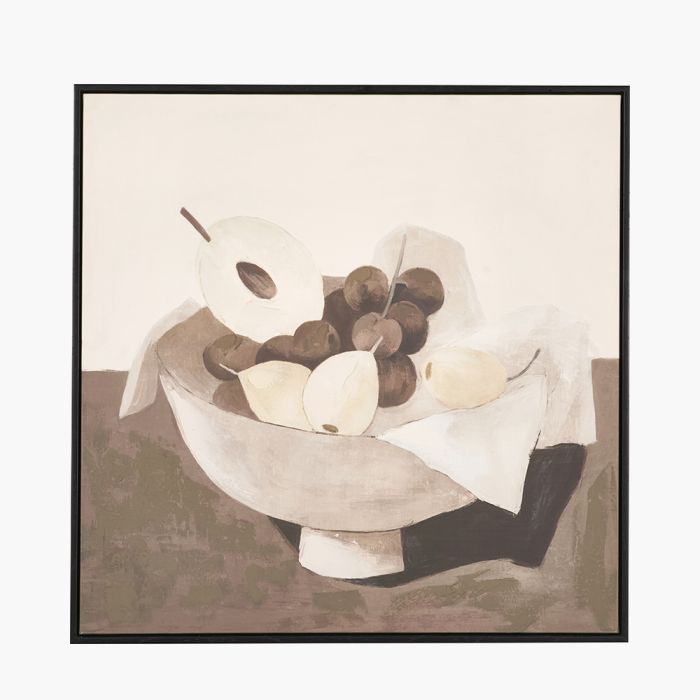 Fruit Design Canvas with Black Frame