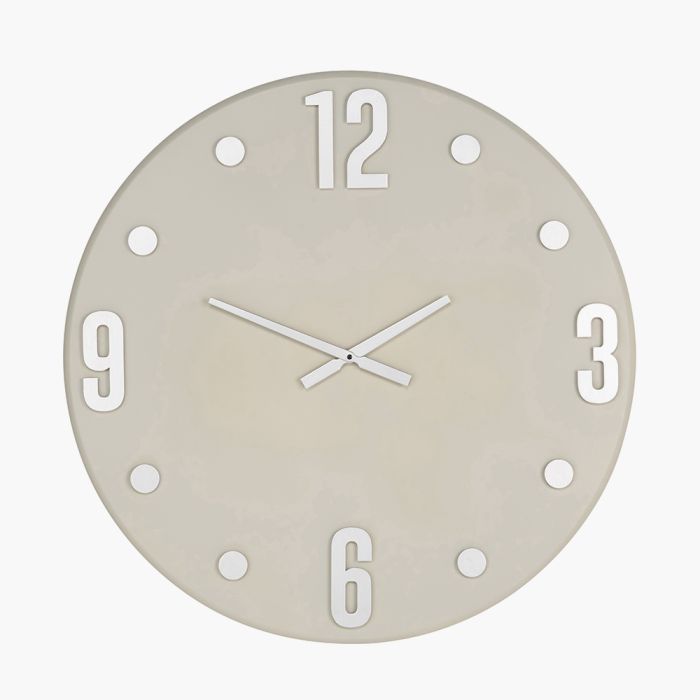 Cool Grey and Silver Metal Retro Wall Clock