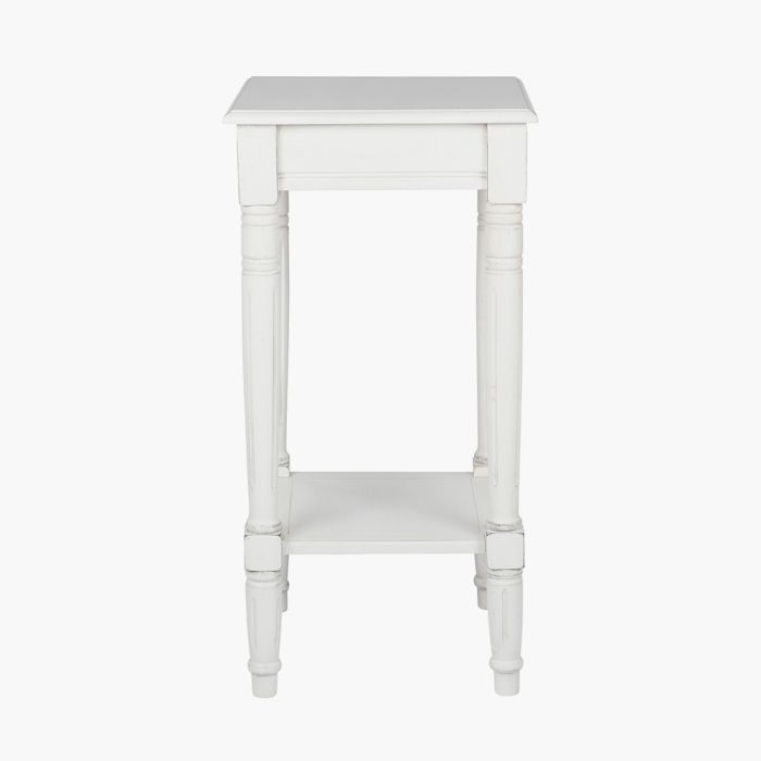 Heritage Elizabeth White Pine Wood Accent Table